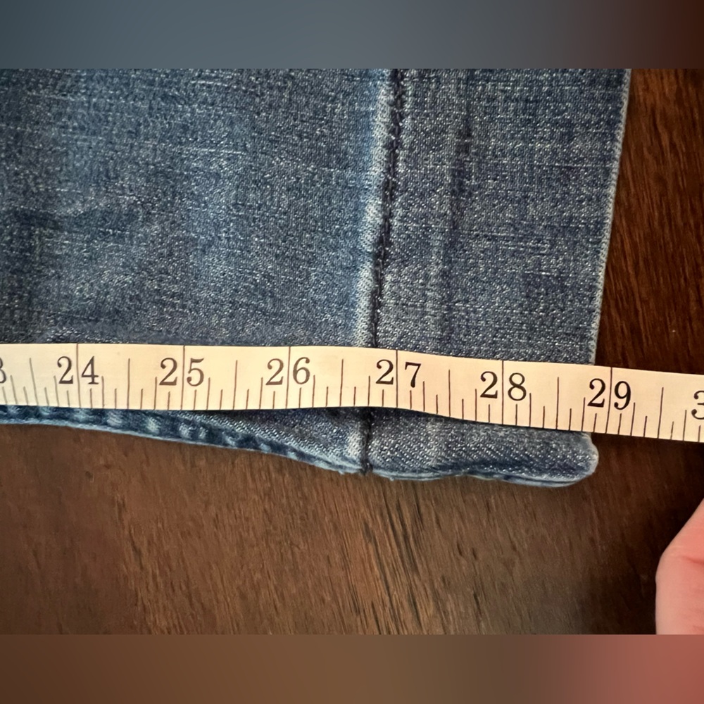 Anthropologie NWT 23 T Reworked High Rise Cropped Flare Pilcro Jeans - Blue! - Picture 6 of 12